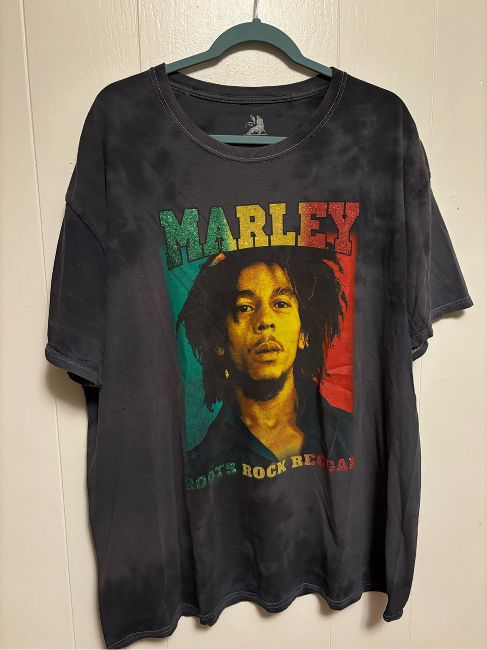 Zion Rootswear Black Tee with Yellow and Green Print